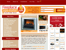 Tablet Screenshot of fireplacesupermarket.com